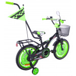 Detský bicykel 16" BMX Racing Fuzlu čierno-zelený